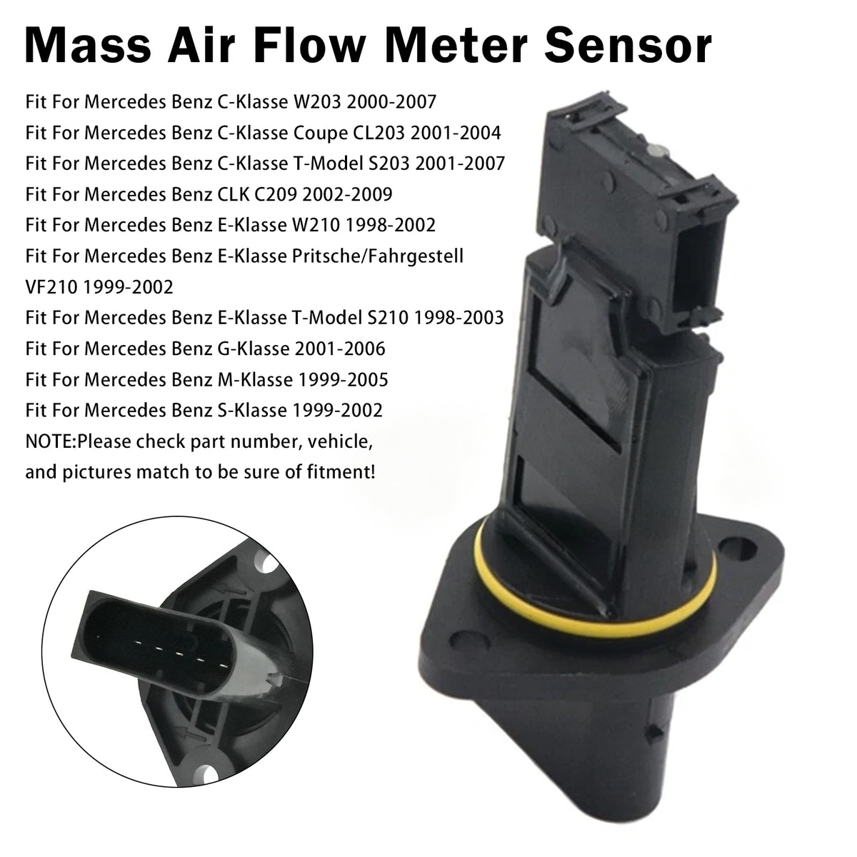 1999-2002 Mercedes Benz S-Klasse Mass Air Flow Meter Sensor 558132 EFI Automotive 305174 Generic