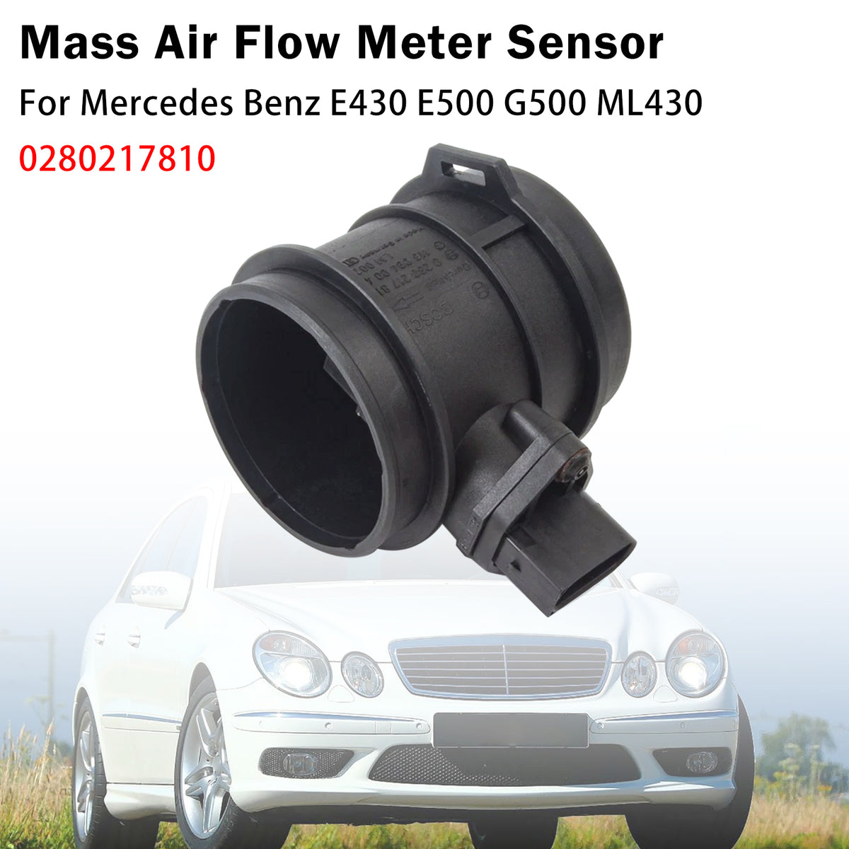 2001-2012 Mercedes Benz SL R230 500 55 AMG Convertible Mass Air Flow Meter Sensor 0280217810 1130940048 Generic