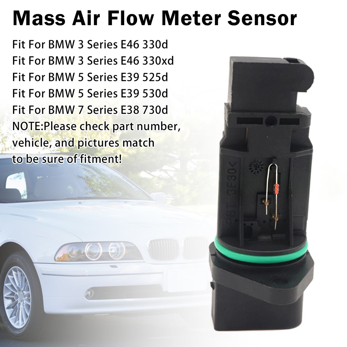 BMW 7 Series E38 730d Mass Air Flow Meter Sensor 13622247074 13712247002 Generic