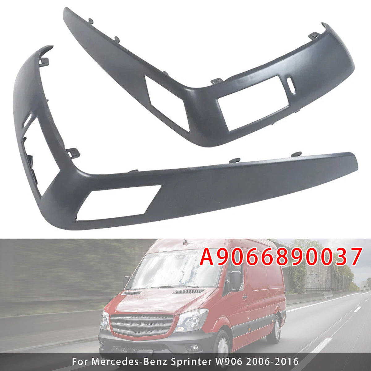 2006-2016 Mercedes-Benz Sprinter W906 Gray Hood Vent Grille Left+ Right A9066890037 A9066890137 Generic