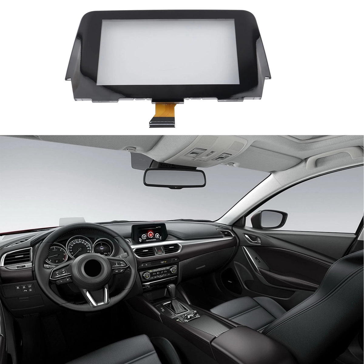 2017-2019 MAZDA 6 Radio 55 Pin 7" Touch Screen Digitizer Replacement GRT761 1J0 GRT7-611J0A GRT7-61-1J0 Generic
