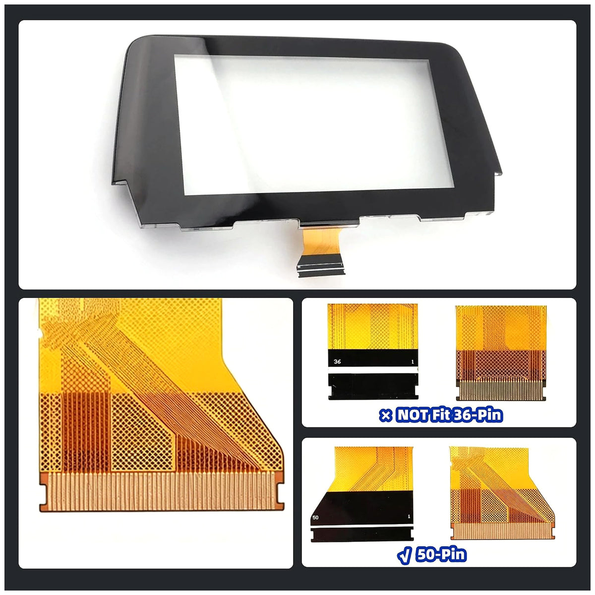 2017-2019 MAZDA 6 Radio 55 Pin 7" Touch Screen Digitizer Replacement GRT761 1J0 GRT7-611J0A GRT7-61-1J0 Generic