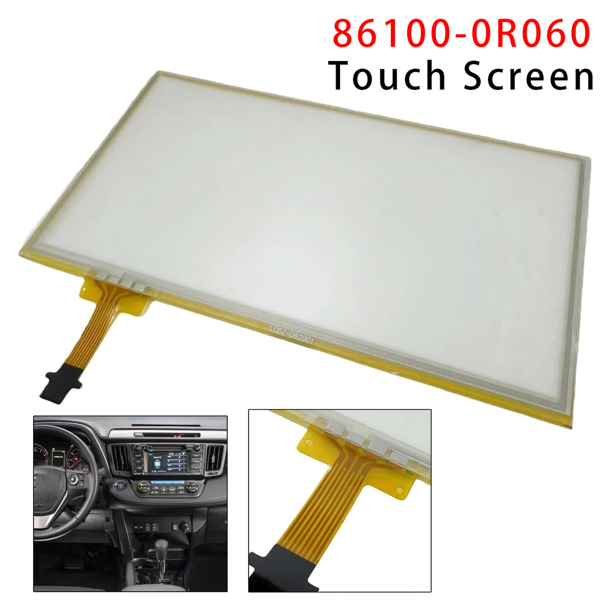 2014-2018 Toyota RAV4 radio with 'APPS' button on the left side, but not Touch Screen Digitizer Glass 6.1 inch 12 Pins 100325 100582 Generic