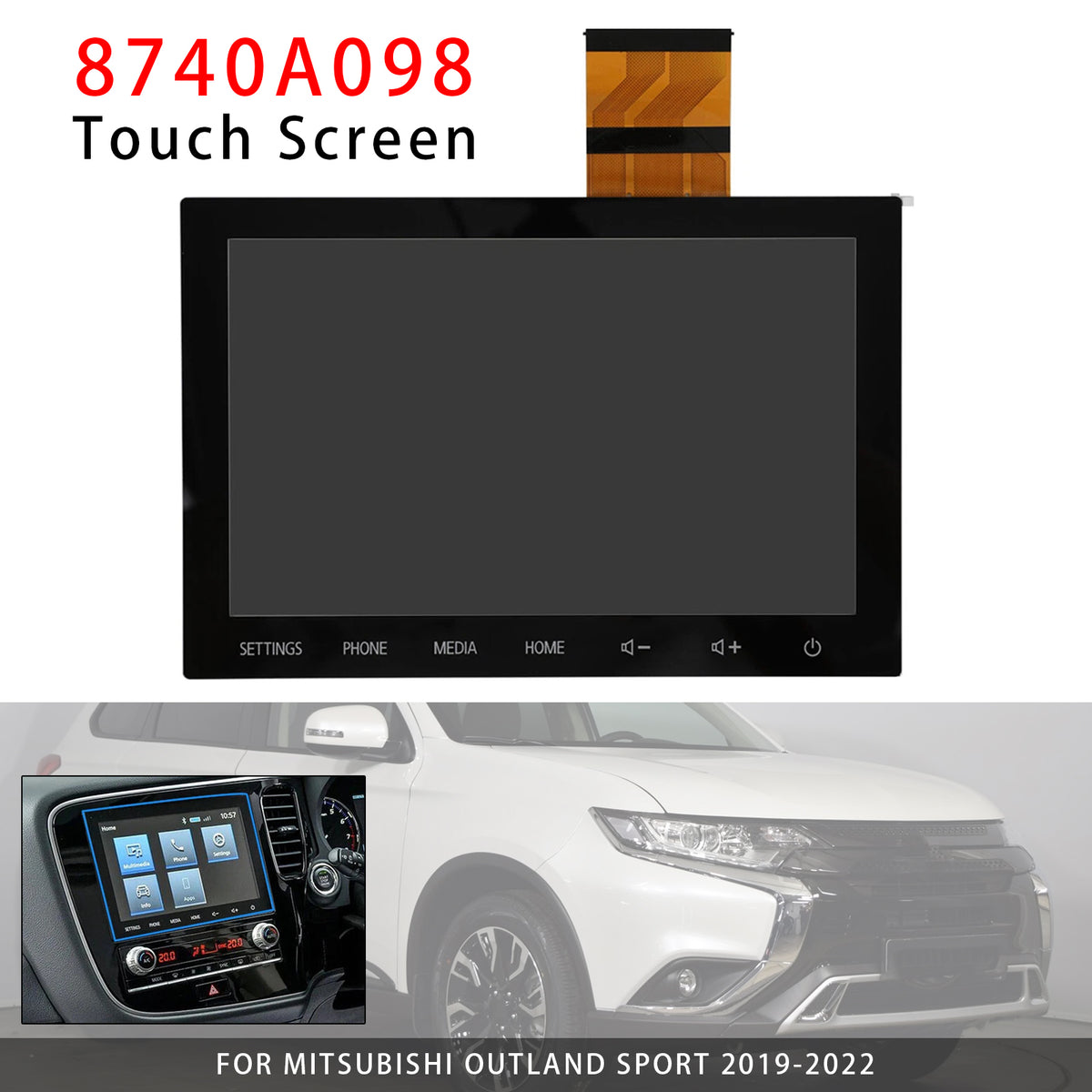 2019-2022 MITSUBISHI OUTLAND SPORT 8" LCD Display Touch Screen Radio 8740A101 8740a042 Generic