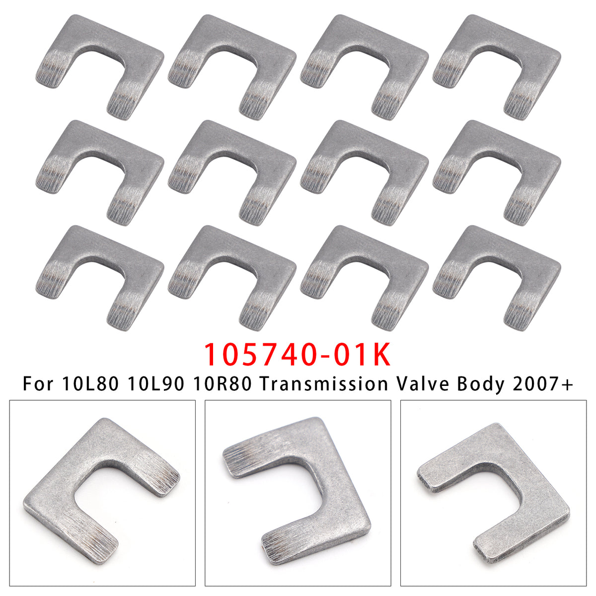 2007- 10L80 10L90 10R80 Transmission Valve Body 12PCS Solenoid Retainer Clip 105740-01K S164741C-4K Generic
