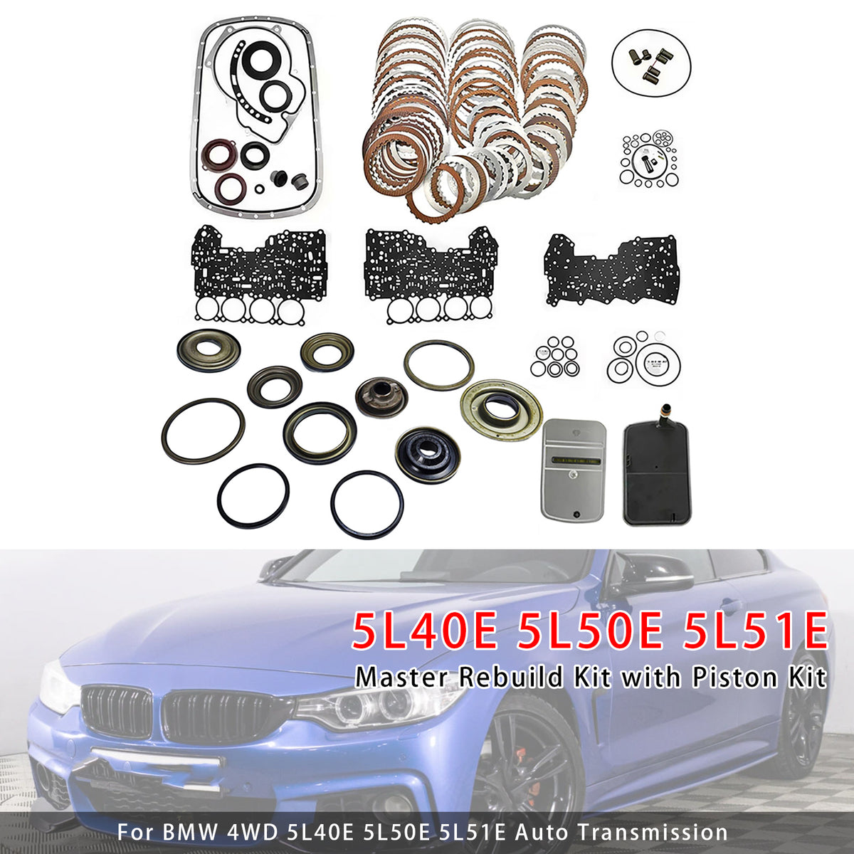 BMW 4WD 5L40E 5L50E 5L51E Auto Transmission Auto Transmission Master Rebuild Overhaul Piston Generic