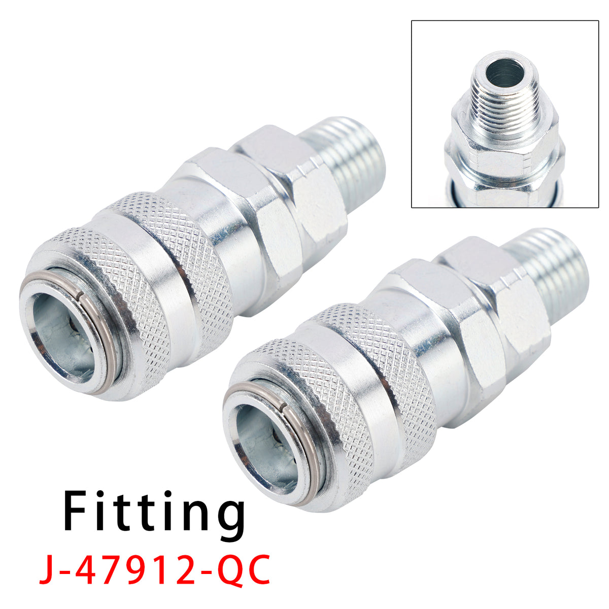 Detroit Diesel S60, Cummins, Caterpillar, MBE900, MBE4000 Engines 2PCS Fuel System Coupler Fitting 5869-1 J-47912-QC Generic