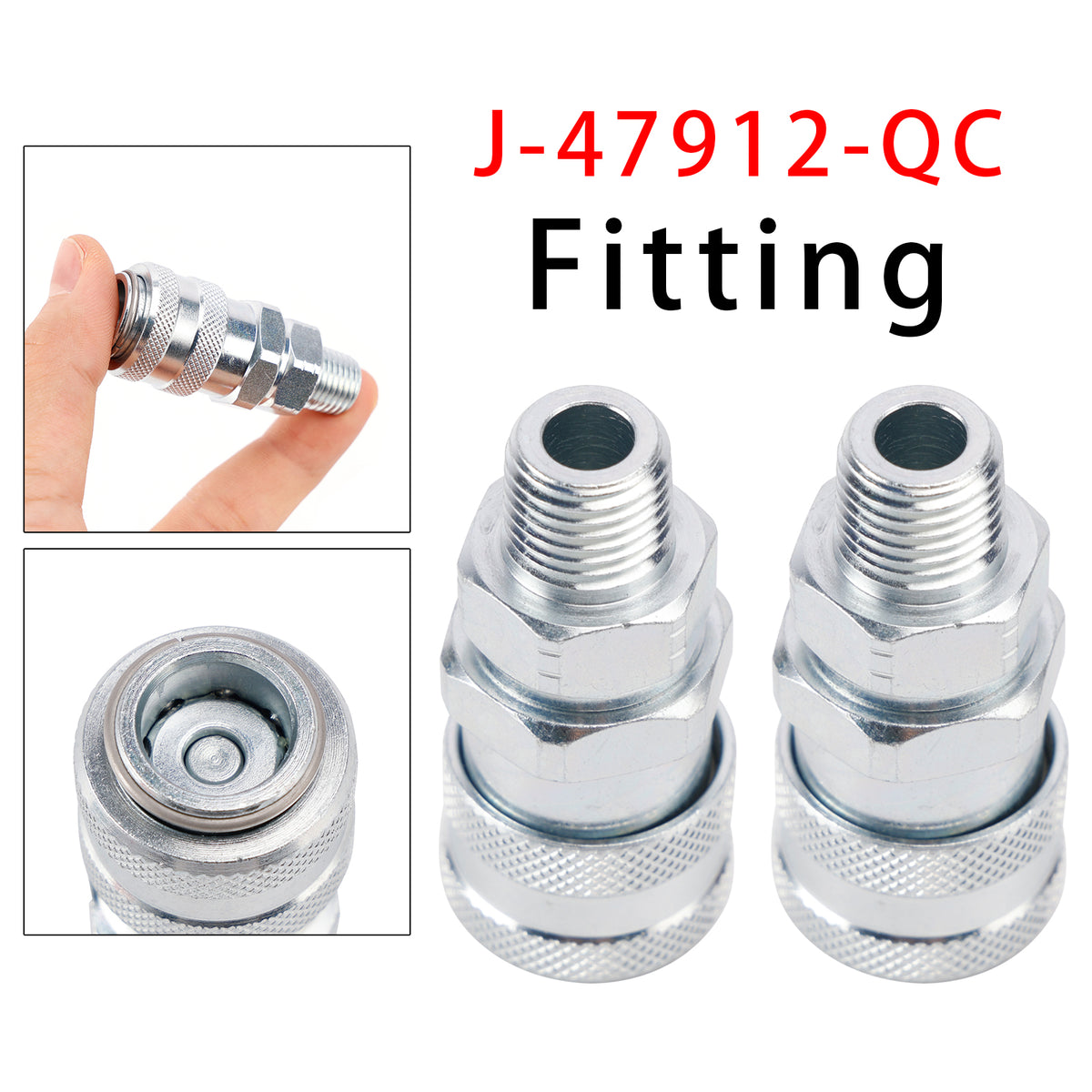 Detroit Diesel S60, Cummins, Caterpillar, MBE900, MBE4000 Engines 2PCS Fuel System Coupler Fitting 5869-1 J-47912-QC Generic