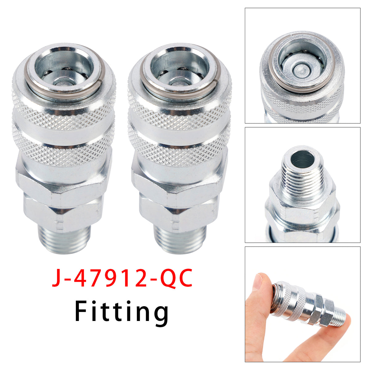 Detroit Diesel S60, Cummins, Caterpillar, MBE900, MBE4000 Engines 2PCS Fuel System Coupler Fitting 5869-1 J-47912-QC Generic