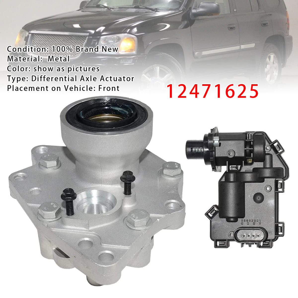 2002-2006 GMC Envoy XL ( ) 4WD Front Differential Axle Actuator Disconnect Housing 15801507 12479197 Generic