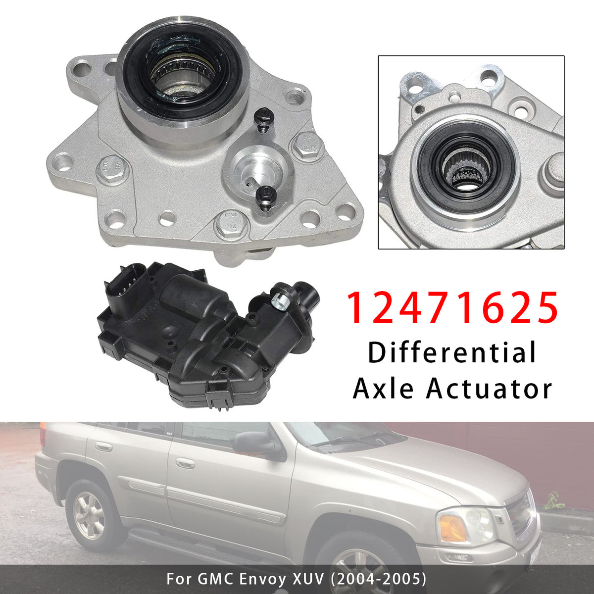 2002-2006 GMC Envoy XL ( ) 4WD Front Differential Axle Actuator Disconnect Housing 15801507 12479197 Generic