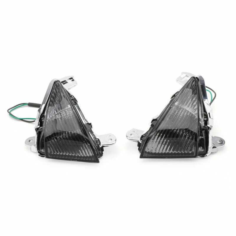2006-2020 Kawasaki Ninja ZX14R ZX1400 Front Turn Signal Lens Cover Pair Smoke Generic