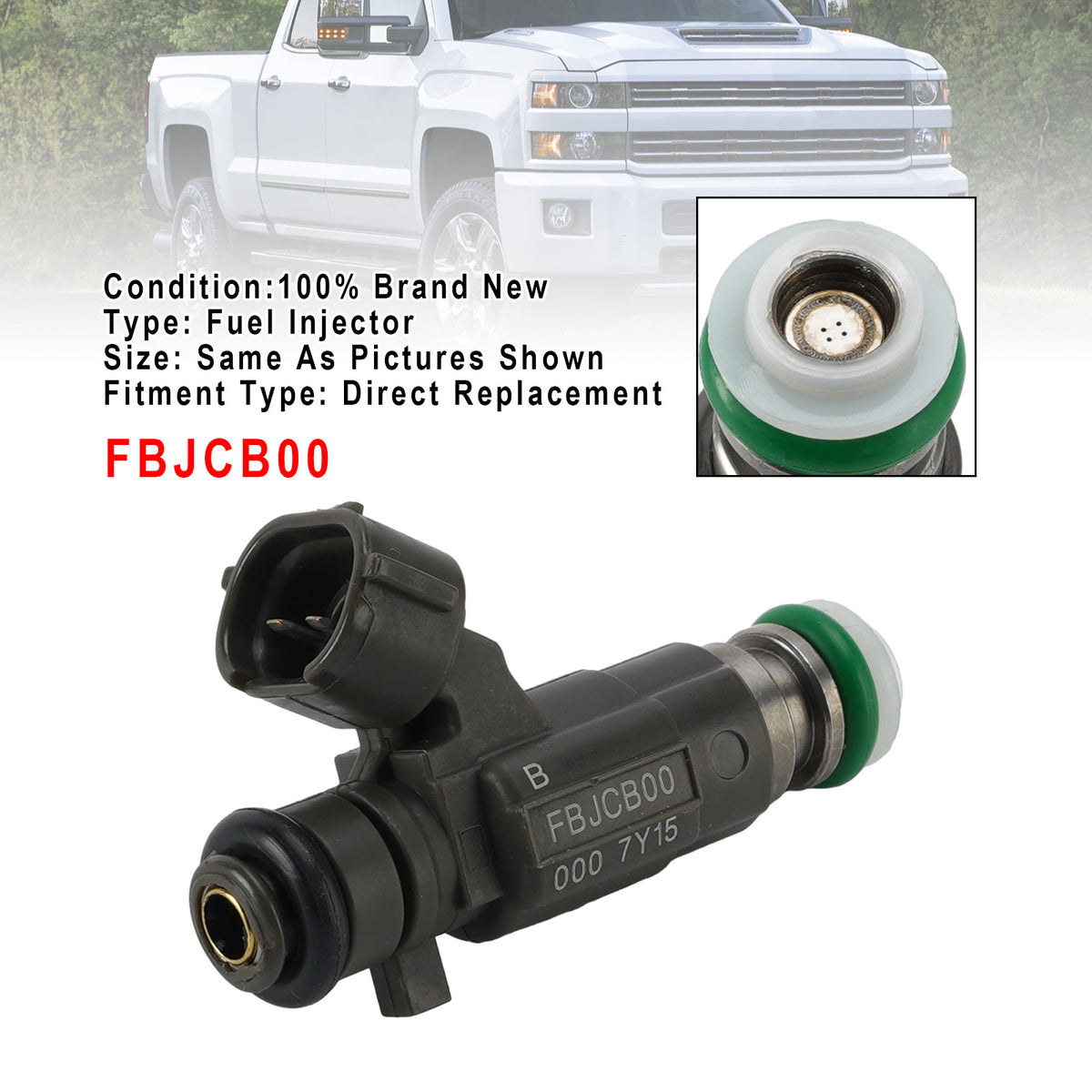Chevrolet GM Luz DMAX 7Y15 3.5L V6 1Pcs Fuel Injector FBJCB00 Generic