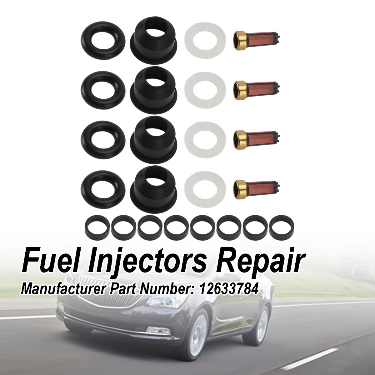 2013-2014 Chevrolet Malibu Fuel Injector Seal O-Ring 12633784 Generic