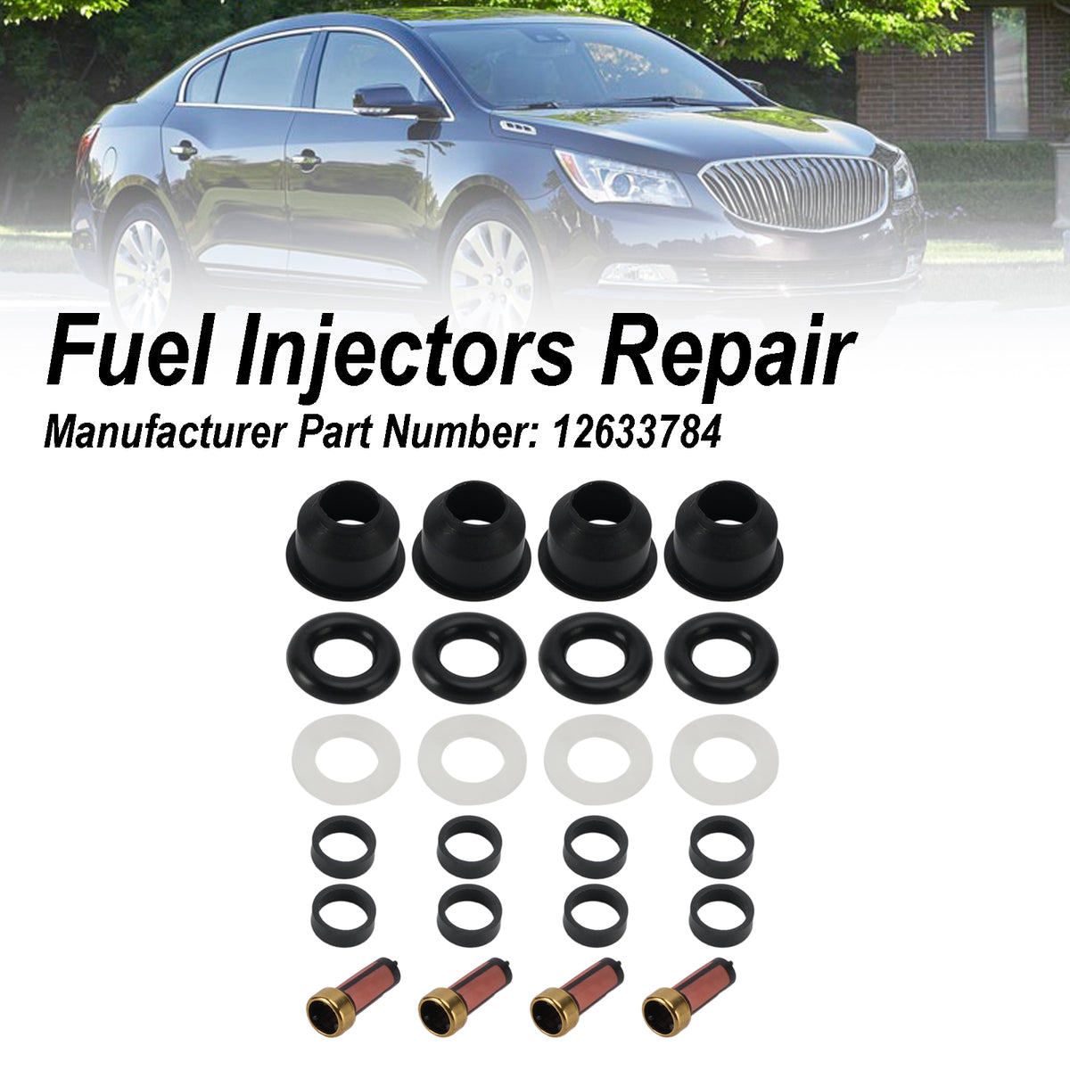 2012-2017 Chevrolet Equinox Fuel Injector Seal O-Ring 12633784 Generic