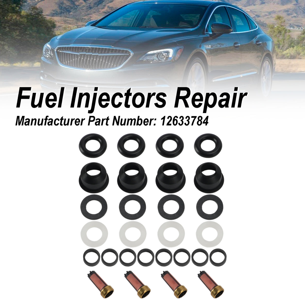 2011-2015 Chevrolet Captiva Sport Fuel Injector Seal O-Ring 12633784 Generic
