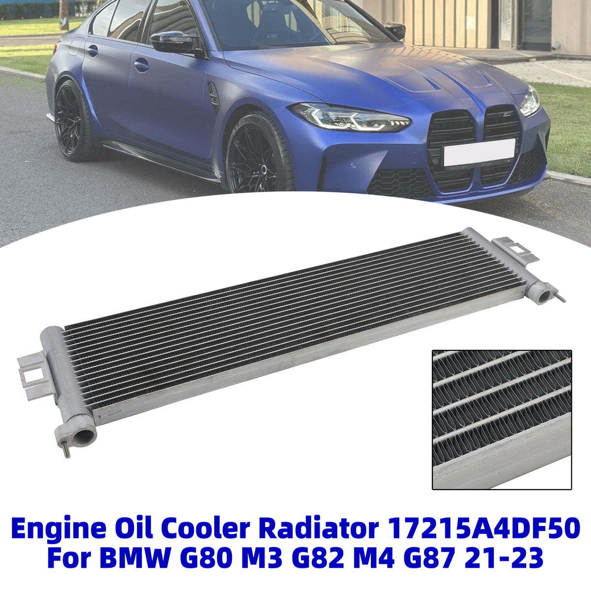 2021-2023 BMW 3 Series G80 M3 Engine Oil Cooler Radiator 17215A4DF50 17118095293 Generic