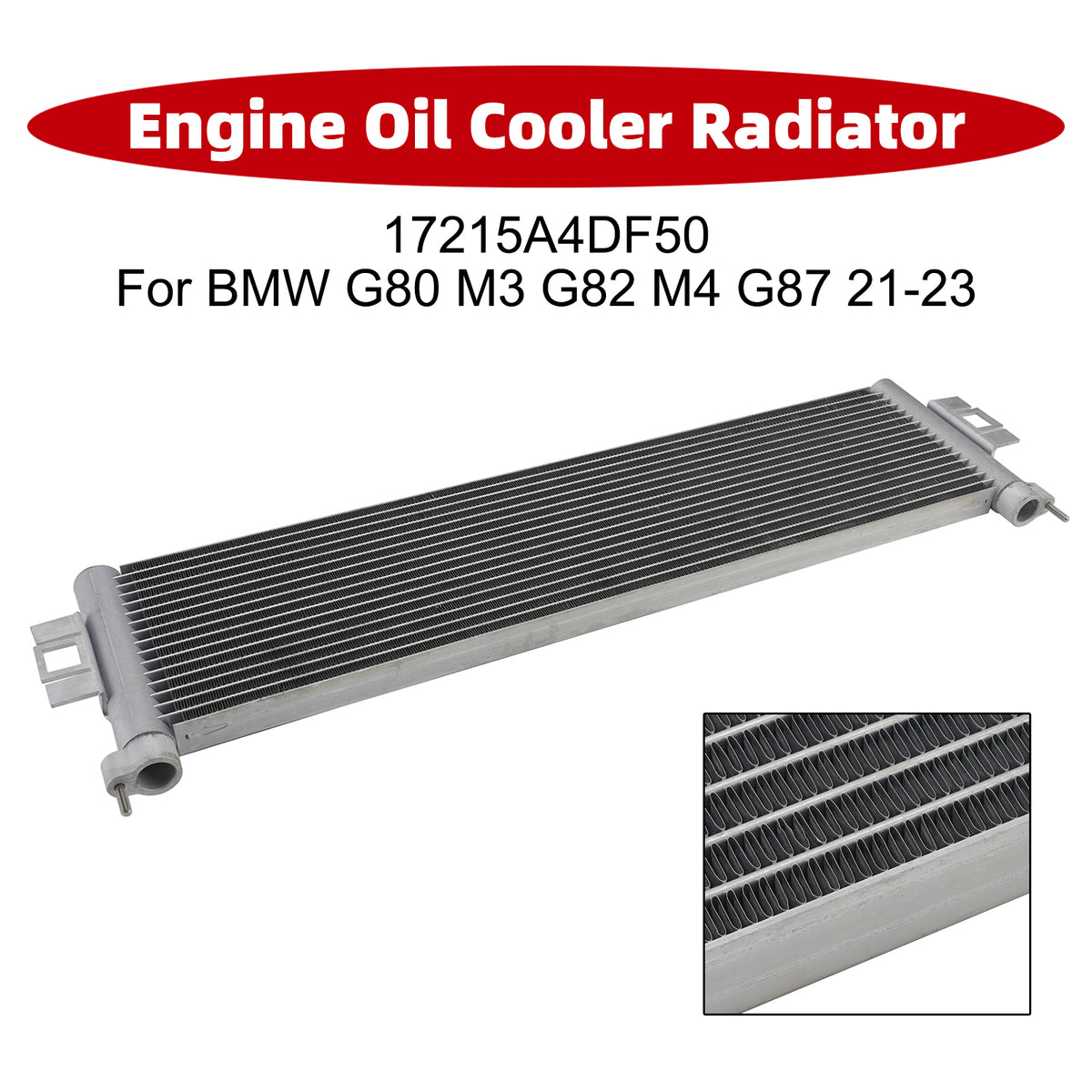 2021-2023 BMW M4 CSL Engine Oil Cooler Radiator 17215A4DF50 17118095293 Generic