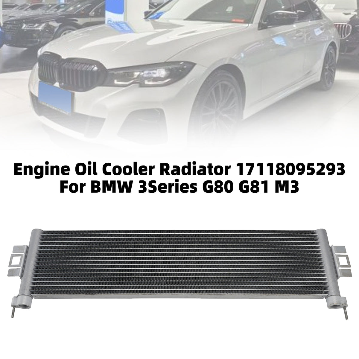 2021-2023 BMW 4 Series G22,G82 M4 Competition M xDrive 3.0L Coupe Engine Oil Cooler Radiator 17118095293 17218095297 Generic