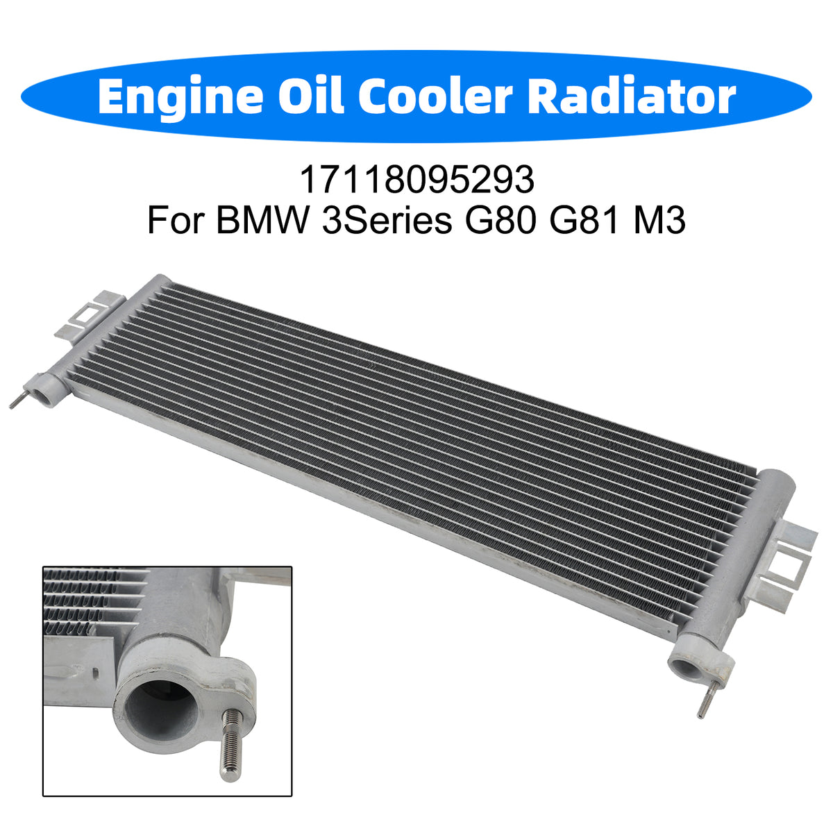 2021-2023 BMW 4 Series G22,G82 M4 Competition M xDrive 3.0L Coupe Engine Oil Cooler Radiator 17118095293 17218095297 Generic