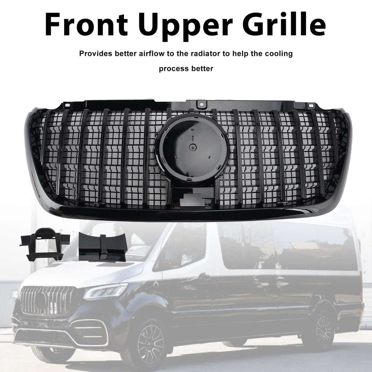 2018 Mercedes Benz Sprinter W907 W910 .02-2023 GTR Style GT-Style Front Bumper Grill Grille A 910 885 14 01 A 910 885 11 01 Generic