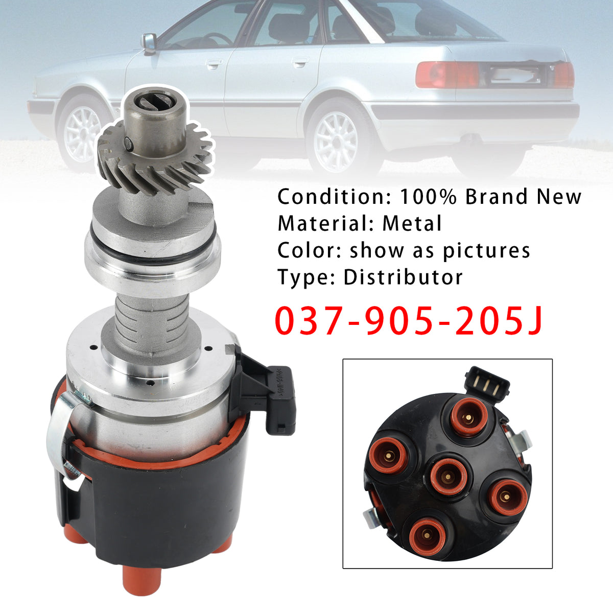 VW T4 PASSAT B3/B4 AUDI 80 B4 100 C4 SEAT 2.0 Ignition Distributor 037905237AX 037905237A Generic