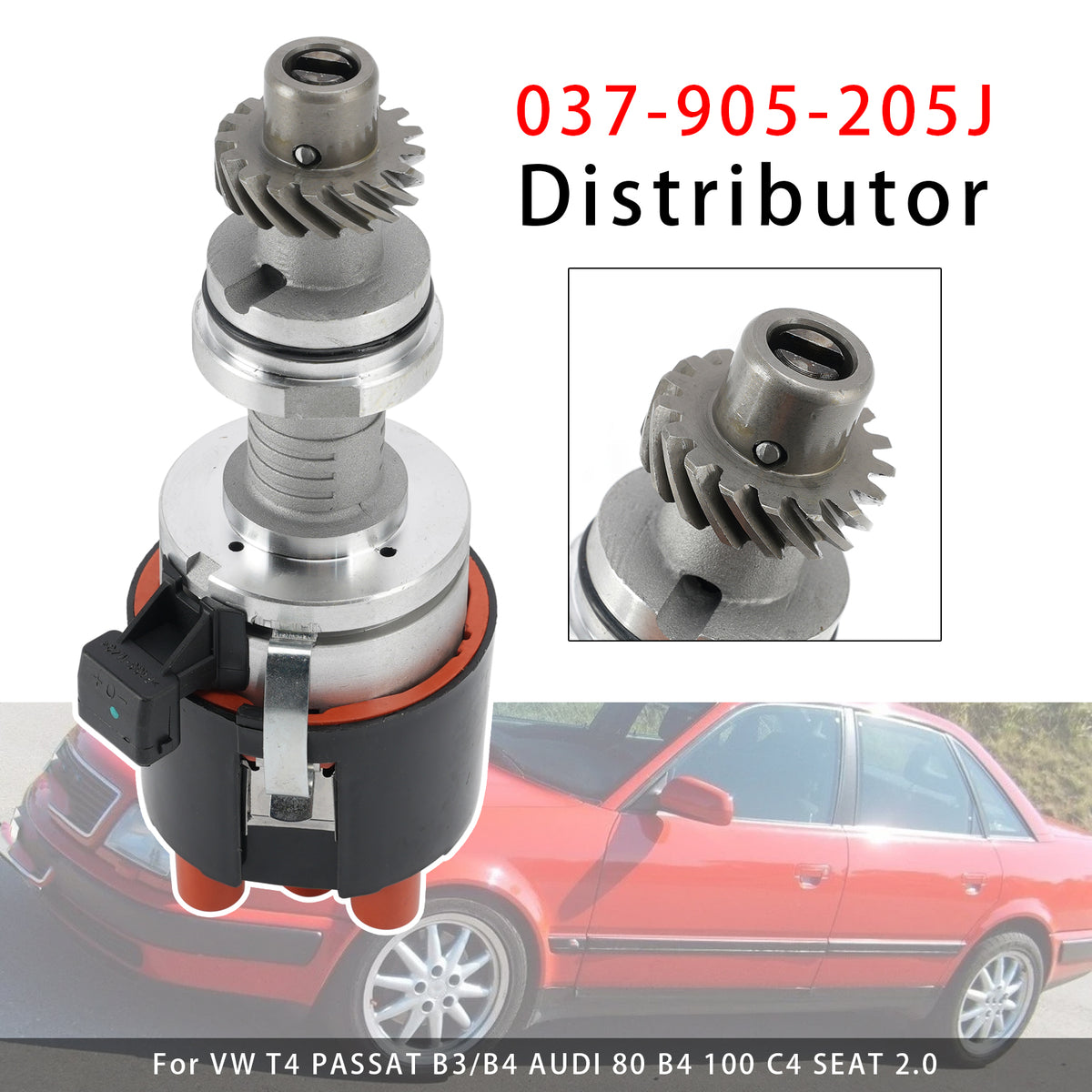 VW T4 PASSAT B3/B4 AUDI 80 B4 100 C4 SEAT 2.0 Ignition Distributor 037905237AX 037905237A Generic