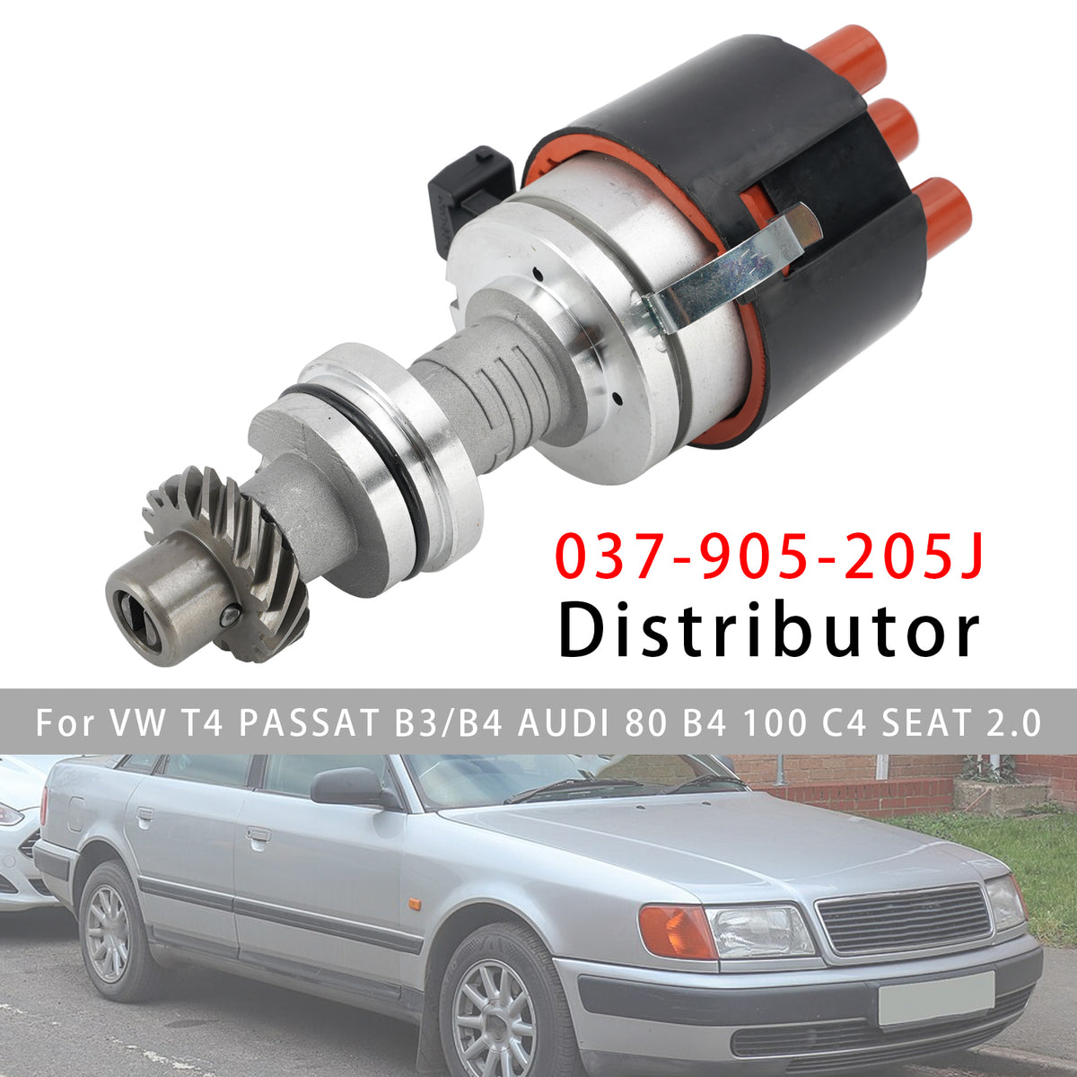 VW T4 PASSAT B3/B4 AUDI 80 B4 100 C4 SEAT 2.0 Ignition Distributor 037905237AX 037905237A Generic