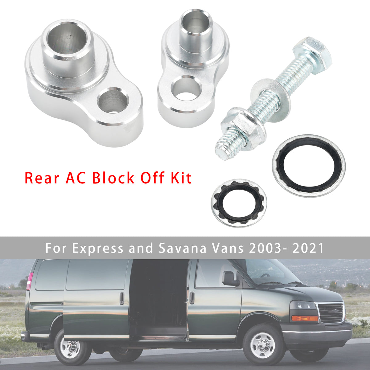 2003-2021 Express and Savana Vans Rear AC Block Off Kit Generic