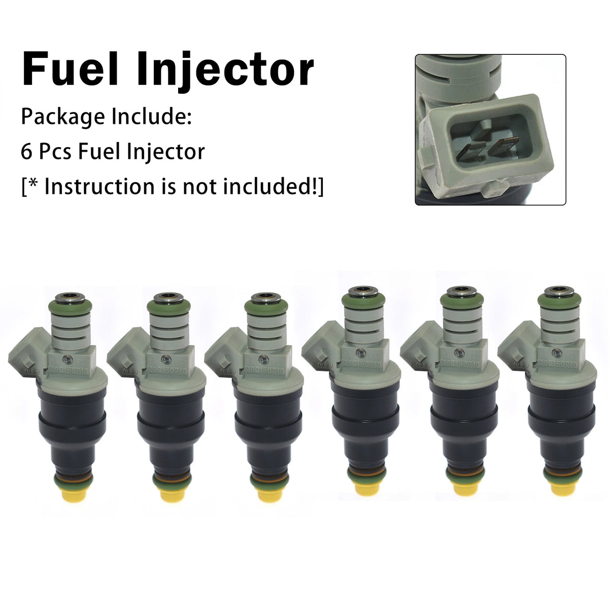 1986-1999 Mercury Sable 3.0L V6 6Pcs Fuel Injector 12351511 0280150710 Generic