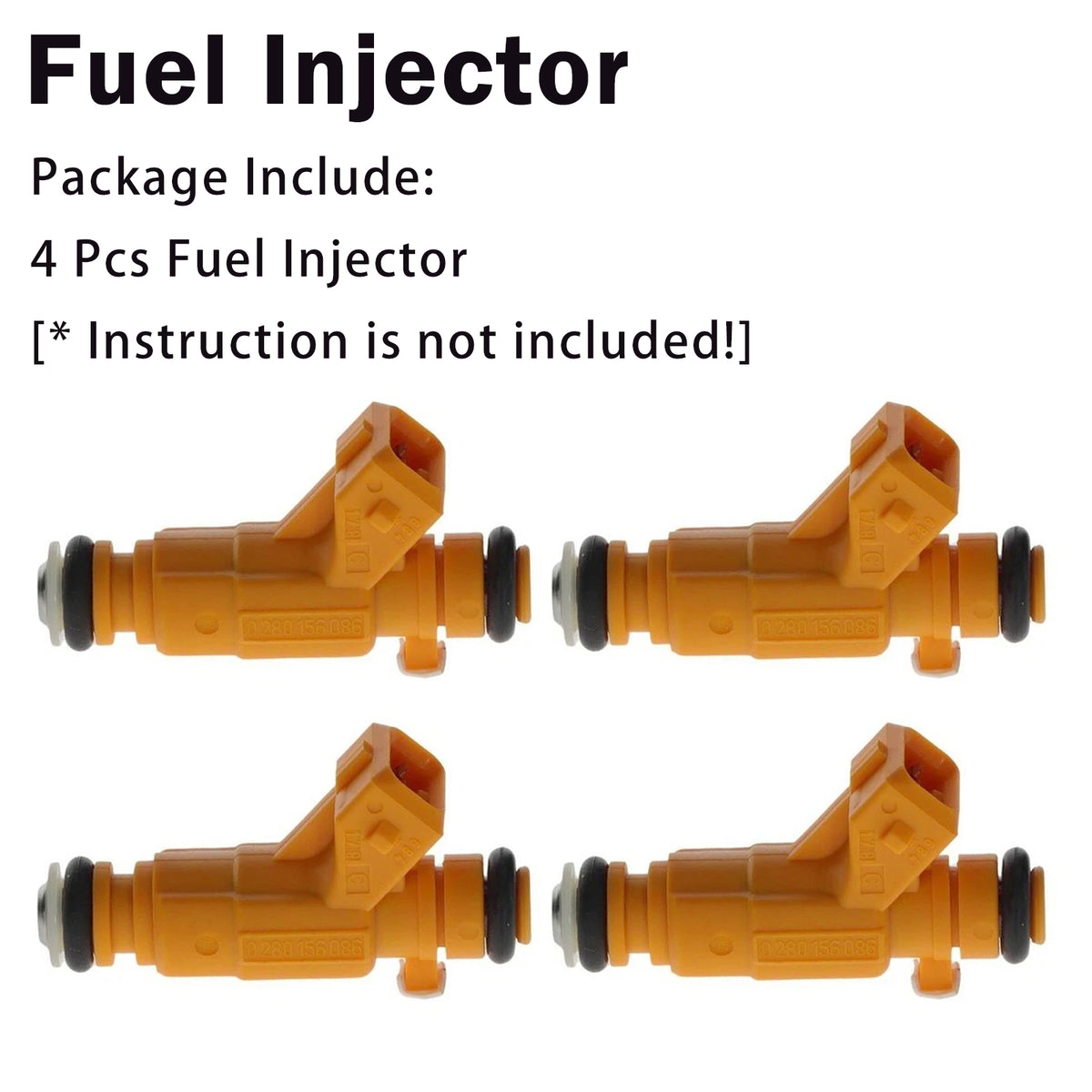 Chevrolet S10 2.0L 4Pcs Fuel Injector 0280156086 Generic