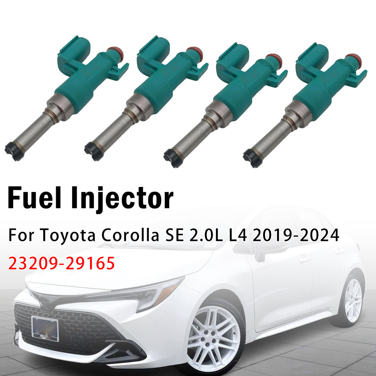 2019-2024 Toyota Corolla SE LE XSE 2.0L L4 4Pcs Fuel Injector 23209-29165 322-10093 Generic