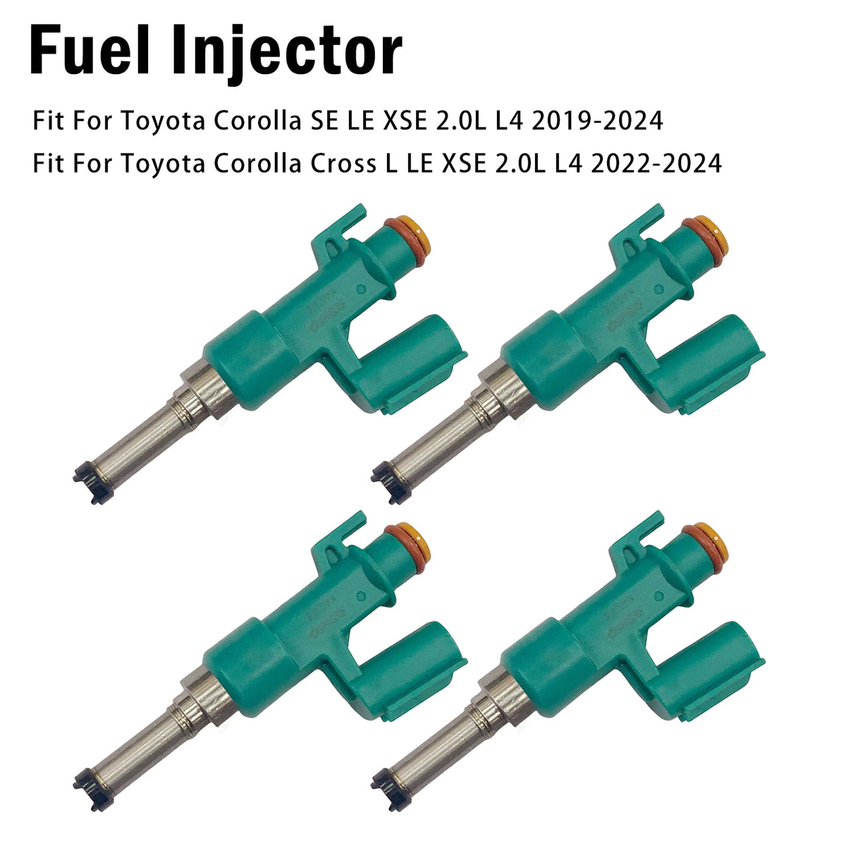 2019-2024 Toyota Corolla SE LE XSE 2.0L L4 4Pcs Fuel Injector 23209-29165 322-10093 Generic