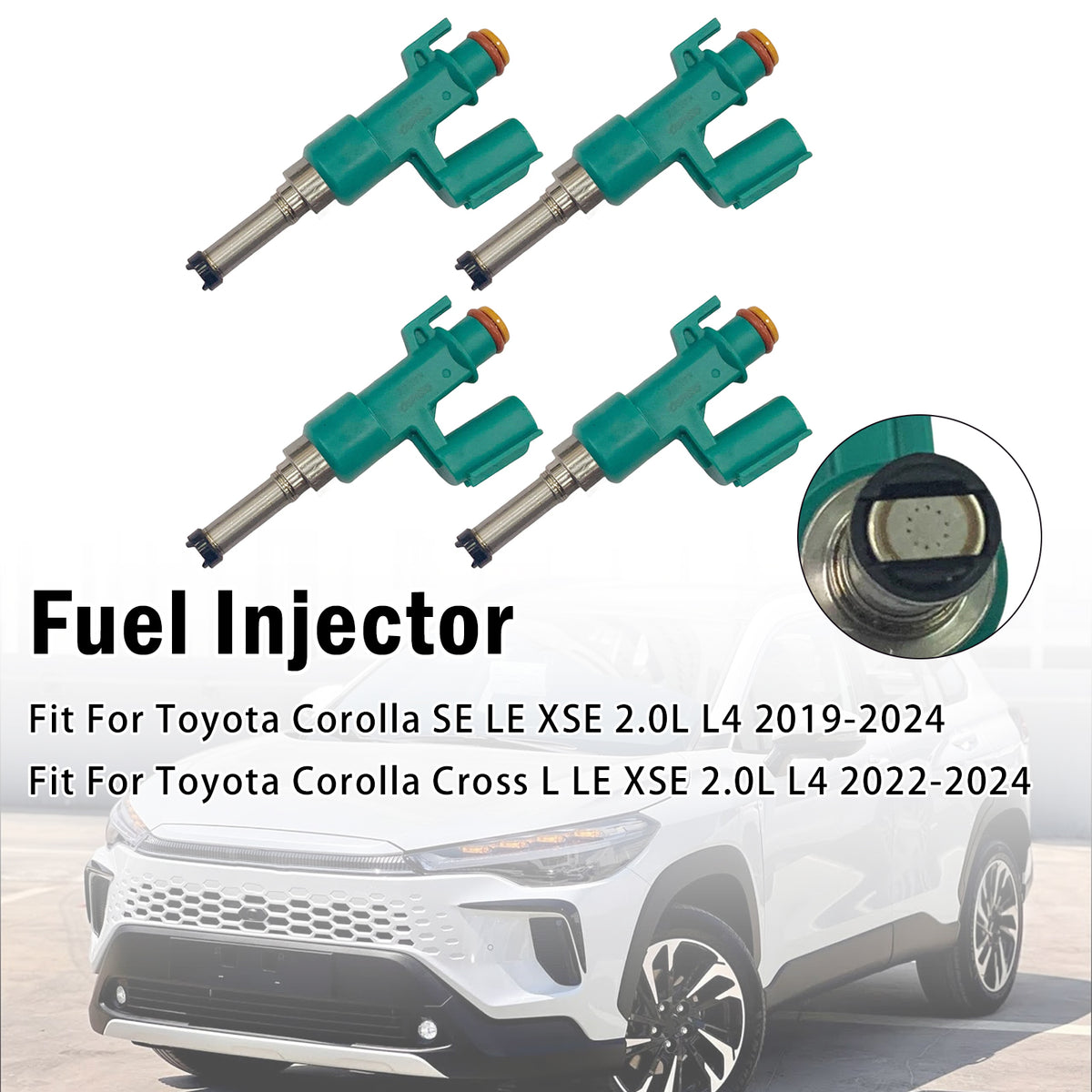 2019-2024 Toyota Corolla SE LE XSE 2.0L L4 4Pcs Fuel Injector 23209-29165 322-10093 Generic