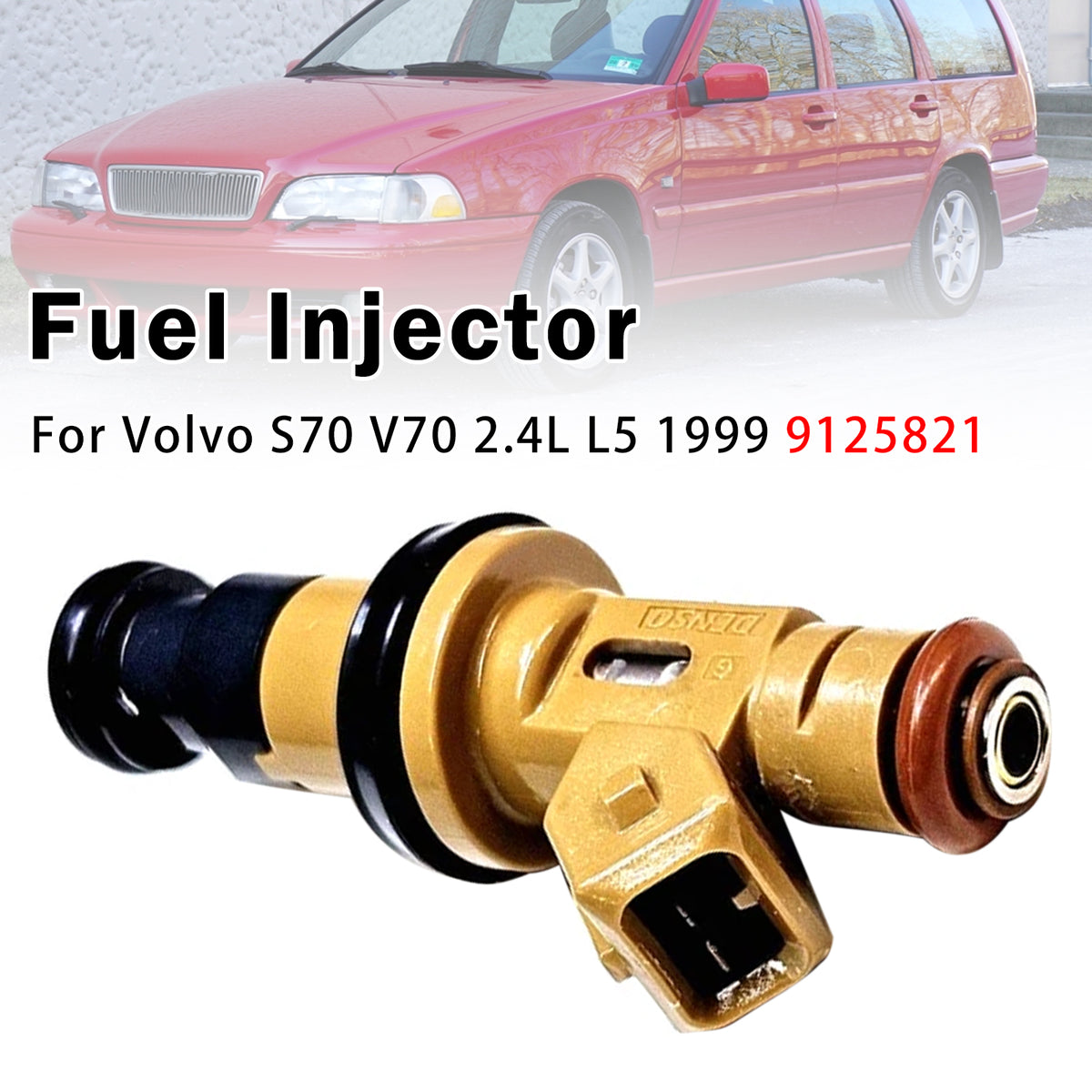 1999 Volvo V70 2.4L L5 1Pcs Fuel Injector 9125821 852-12180 Generic