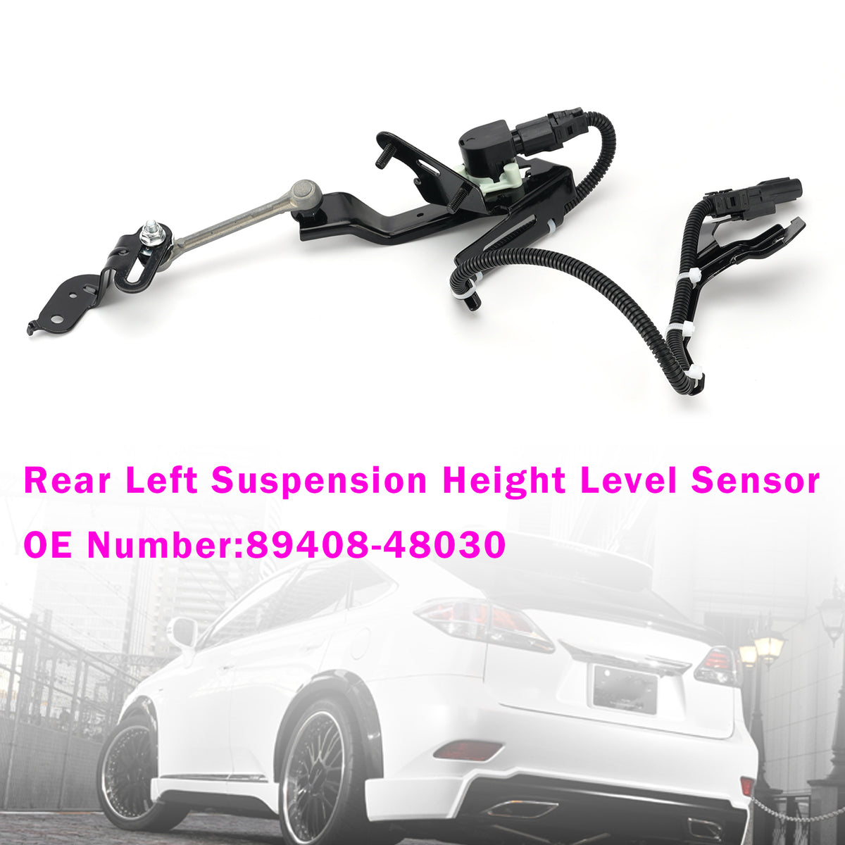 2010-2013 Lexus RX350 V6 3.5L Sport Utility Rear Left Height Level Sensor 89408-48030 Generic