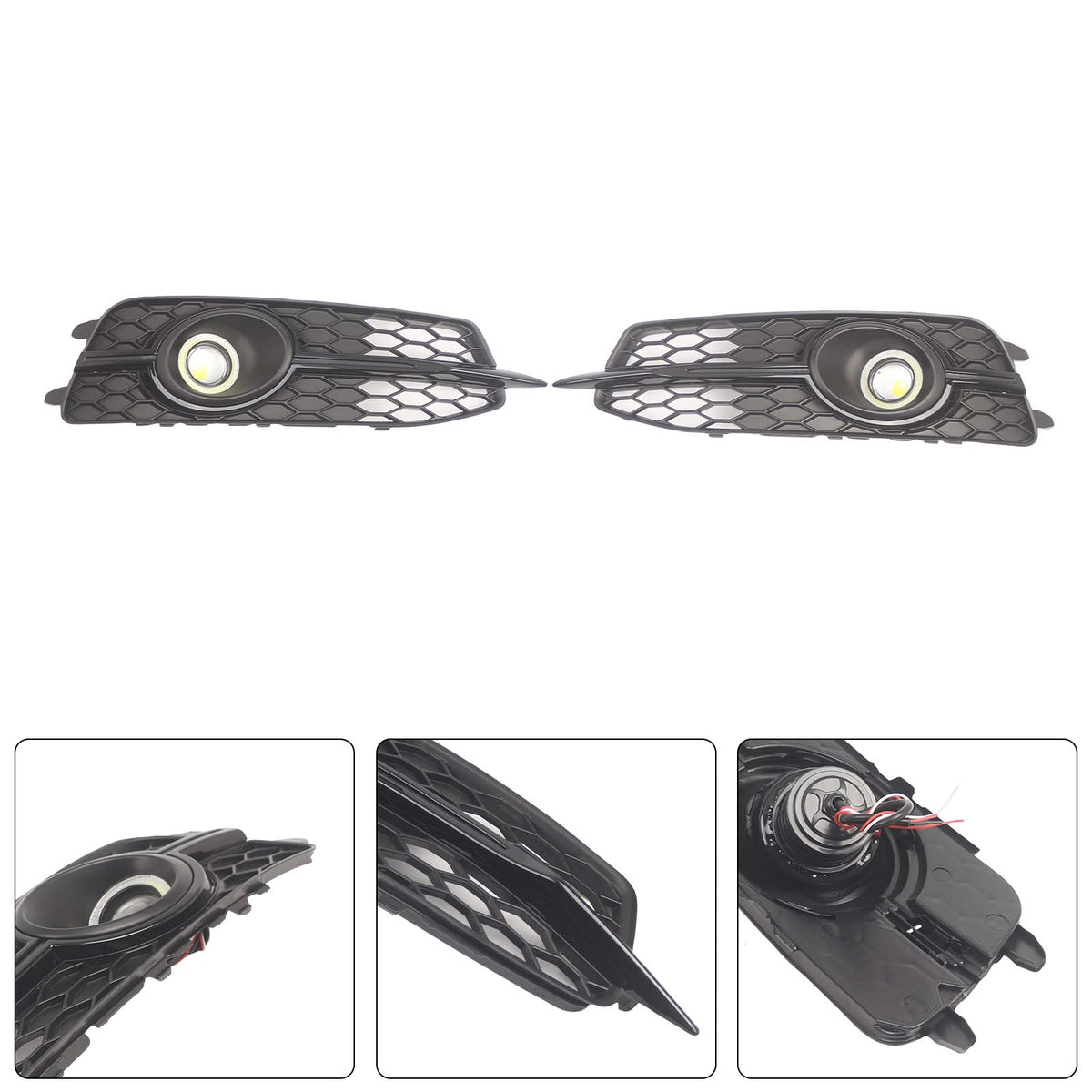 2012-2014 Audi A6 C7 S-Line 2PCS Car Front Bumper Fog Light Grille 4G0807681J 4G0807682J Generic