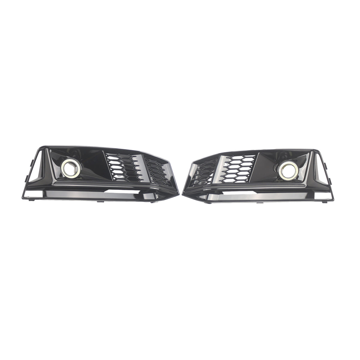 2016-2019 AUDI A4 B9 S-line S4 (8W) 2PCS Black Front Bumper Foglight Grille Grill 8W0807682K 8W0807681G Generic