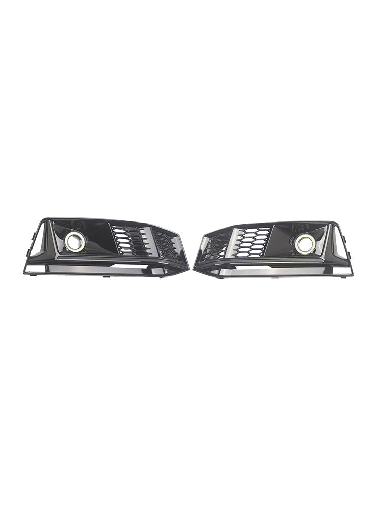 2016-2019 AUDI A4 B9 S-line S4 (8W) 2PCS Black Front Bumper Foglight Grille Grill 8W0807682K 8W0807681G Generic