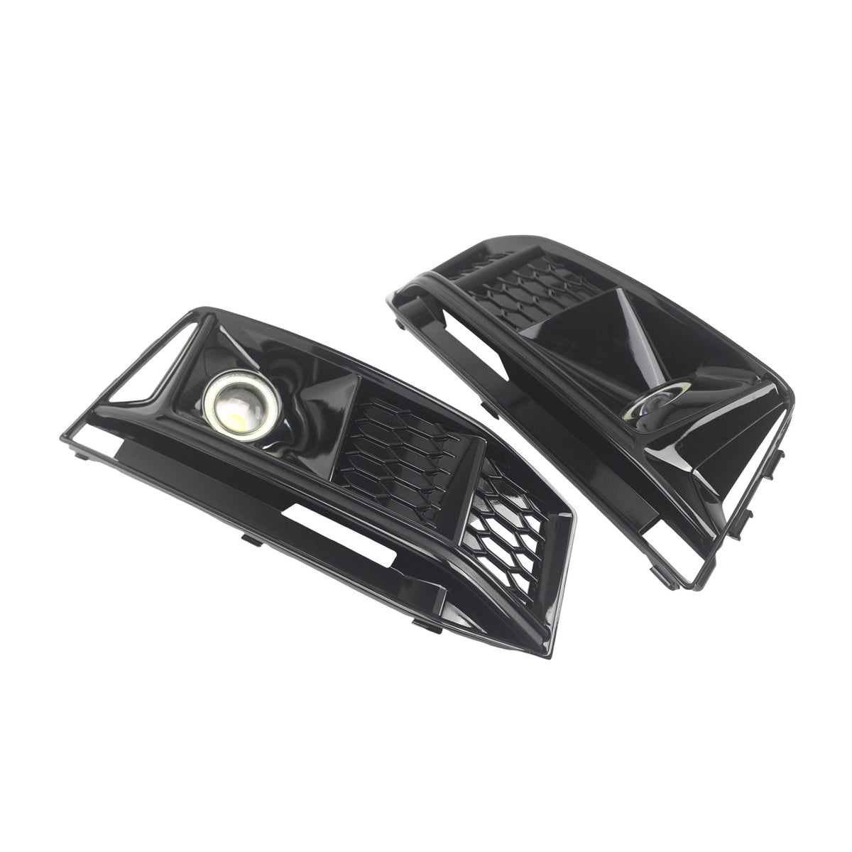2016-2019 AUDI A4 B9 S-line S4 (8W) 2PCS Black Front Bumper Foglight Grille Grill 8W0807682K 8W0807681G Generic