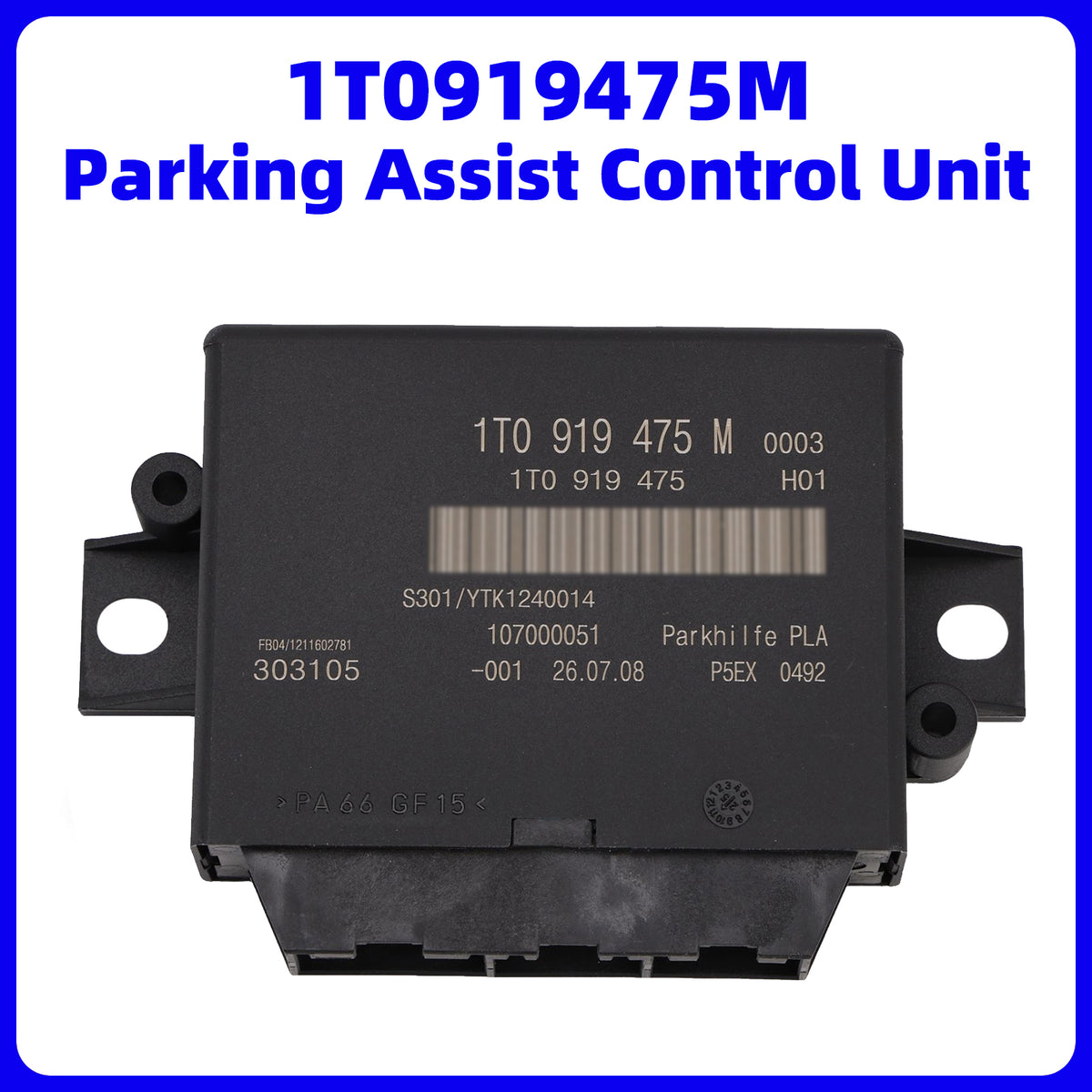 VW Passat CC Tiguan Golf Plus Parking Aid Park Assist Control Module 1T0919475M Generic
