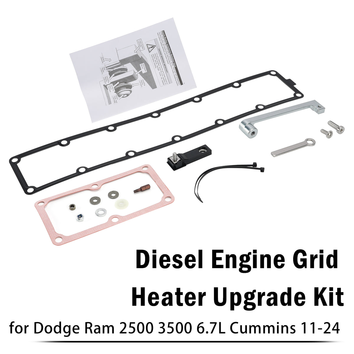 2011-2024 Dodge Ram 2500 3500 6.7L Cummins Diesel Engine Grid Heater Upgrade Kit Generic