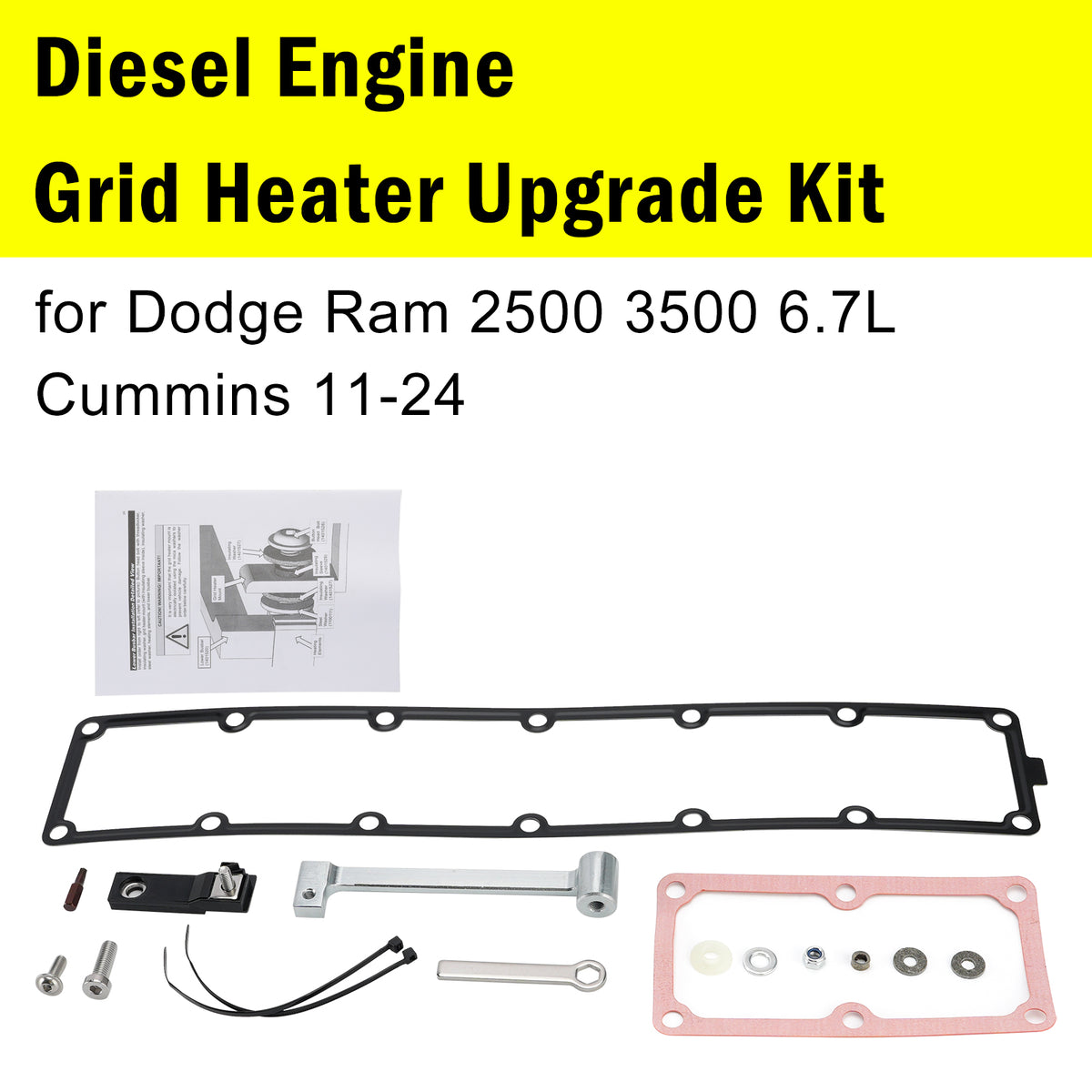 2011-2024 Dodge Ram 2500 3500 6.7L Cummins Diesel Engine Grid Heater Upgrade Kit Generic