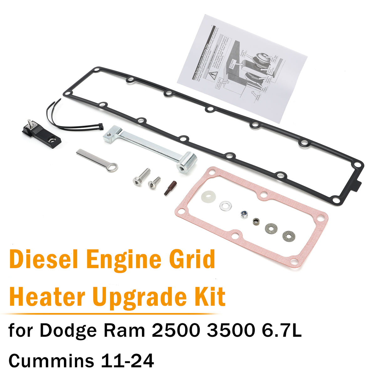 2011-2024 Dodge Ram 2500 3500 6.7L Cummins Diesel Engine Grid Heater Upgrade Kit Generic