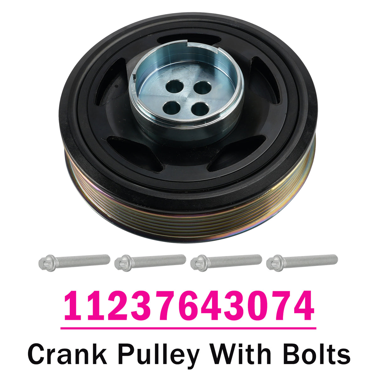 2014-2019 BMW 2 Active Tourer (F45) 216D 1.5 1496 Ccm 116 Hp 03. Crank Pulley With Bolts 11237643074 11239888682 Generic