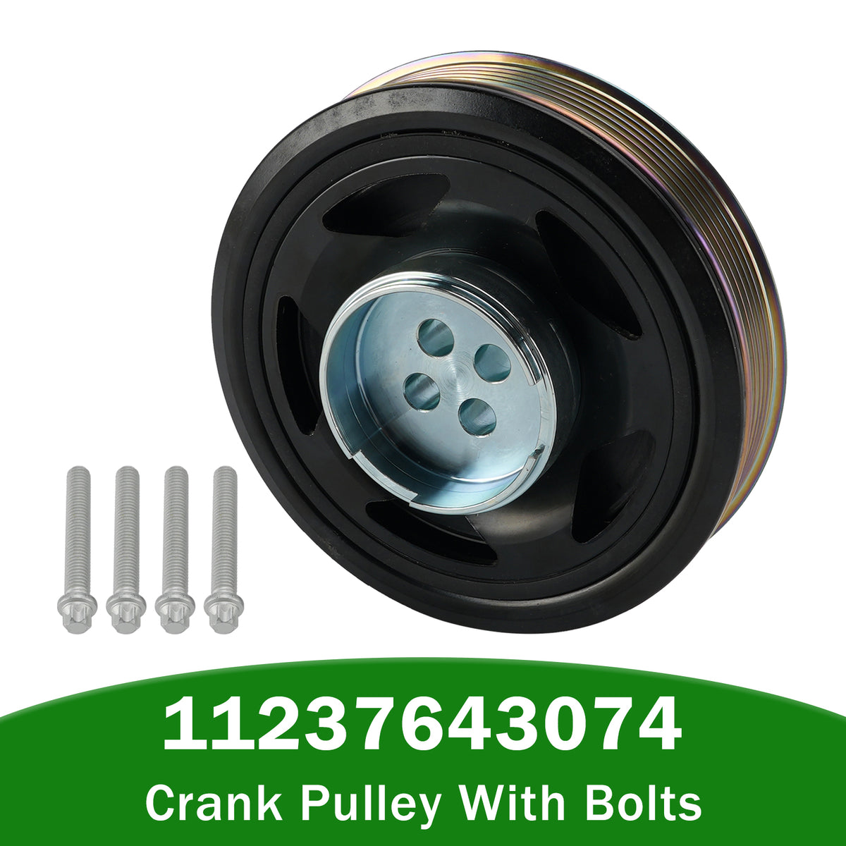 2015-2018 BMW 2 Gran Tourer (F46) 214D 1.5 1496 Ccm 95 Hp Crank Pulley With Bolts 11237643074 11239888682 Generic