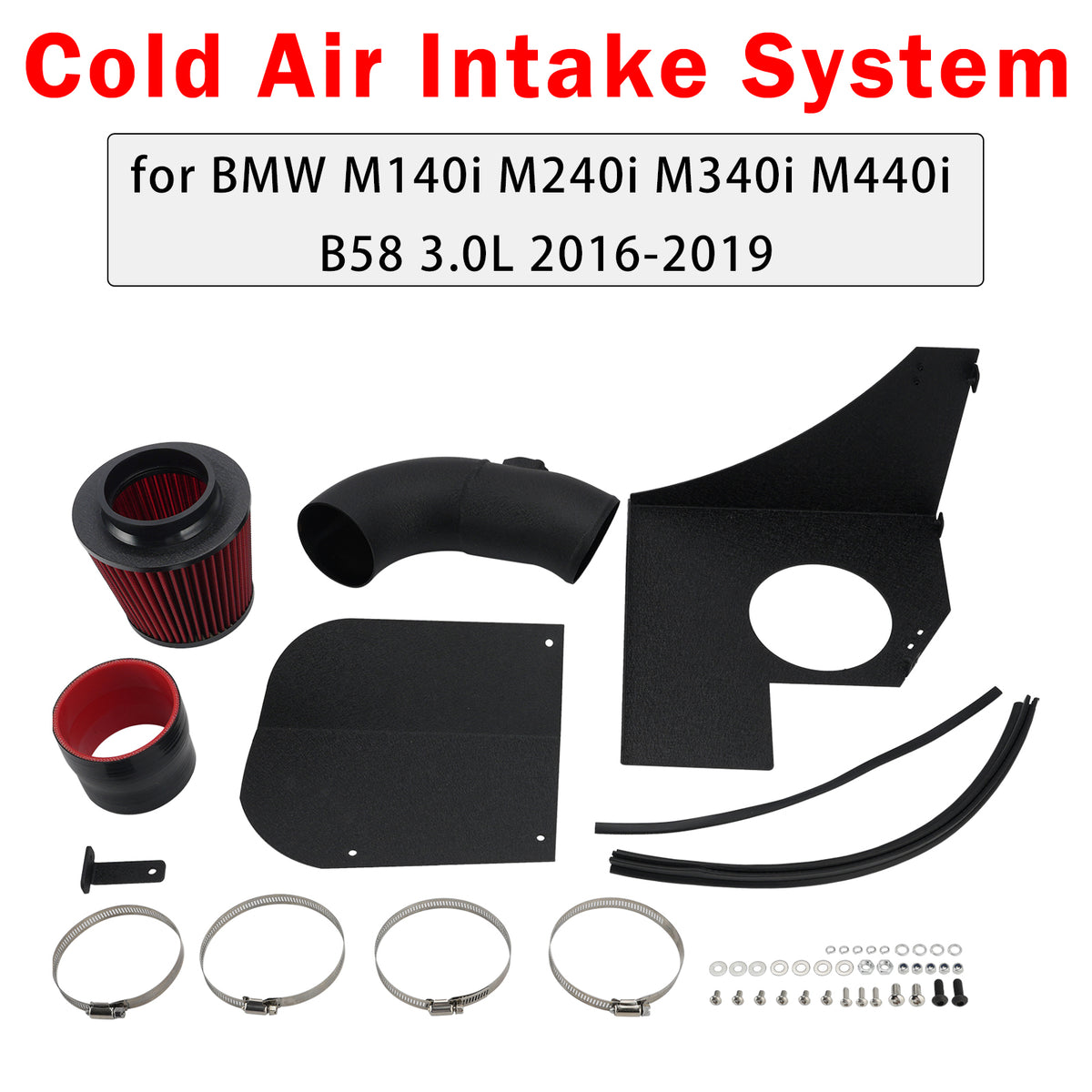 2016-2019 BMW 240i F22 F23 B58 3.0L Cold Air Intake System Generic