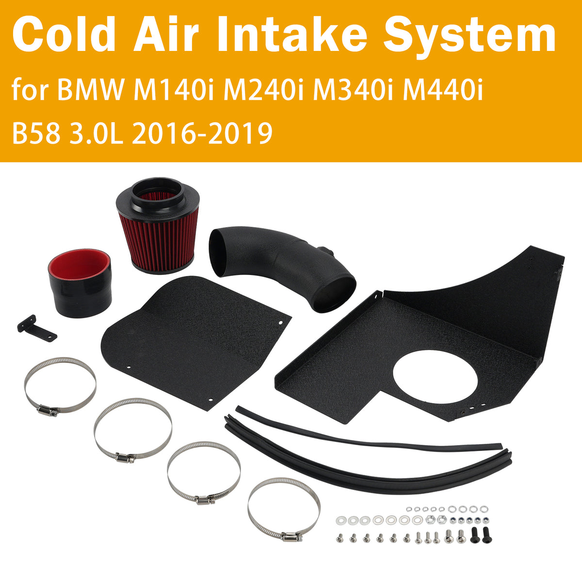 2016-2019 BMW 240i F22 F23 B58 3.0L Cold Air Intake System Generic