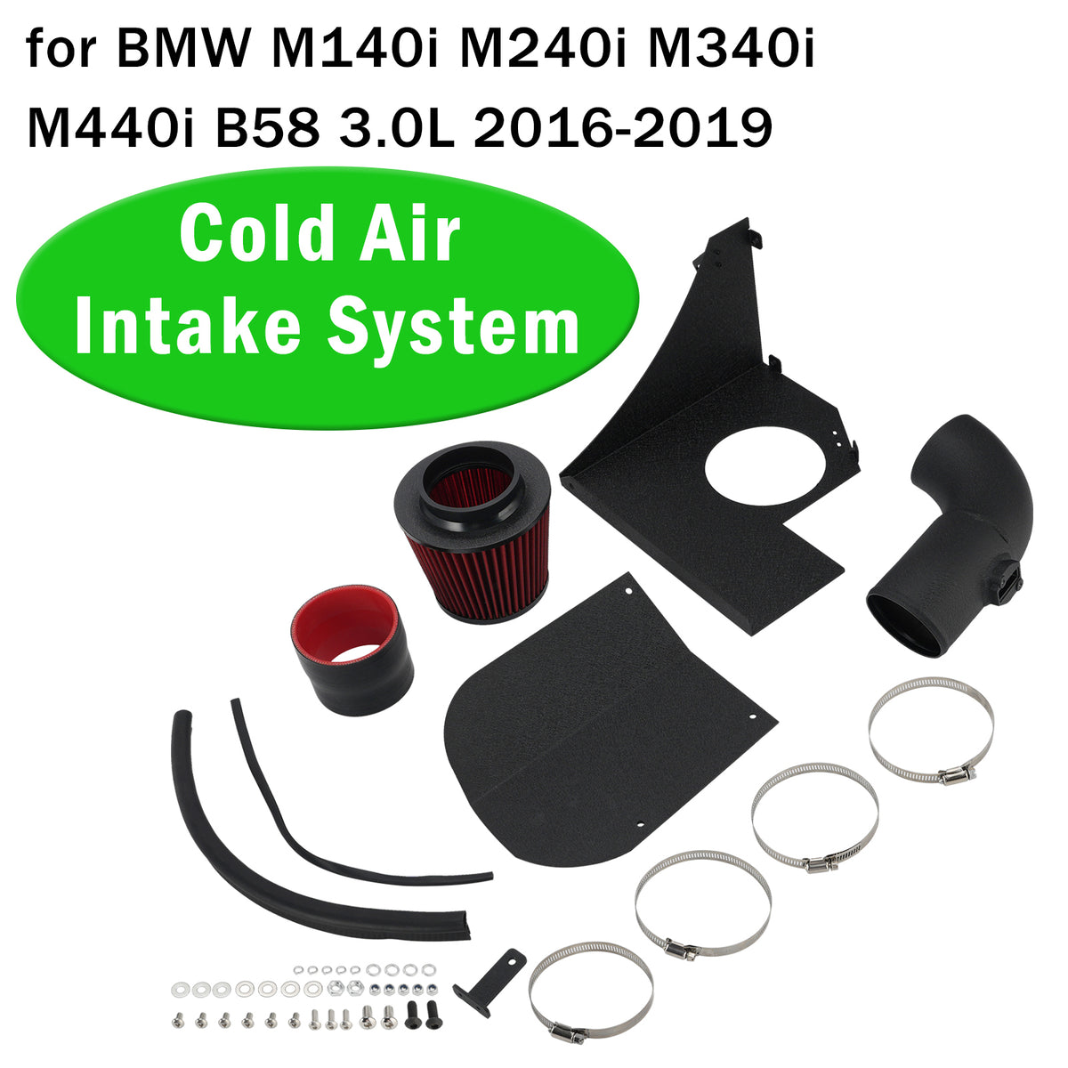 2016-2019 BMW 440i F32 F36 B58 3.0L Cold Air Intake System Generic