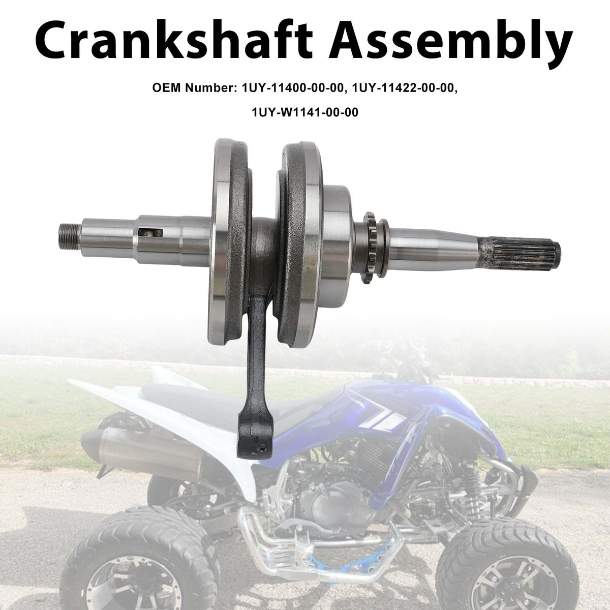 2000 Yamaha Warrior 350 YFM350X Crankshaft For Yamaha YFM350X YFM350R Raptor 350 2004-2013 1UY-11422-00-00 1UY-W1141-00-00 Generic